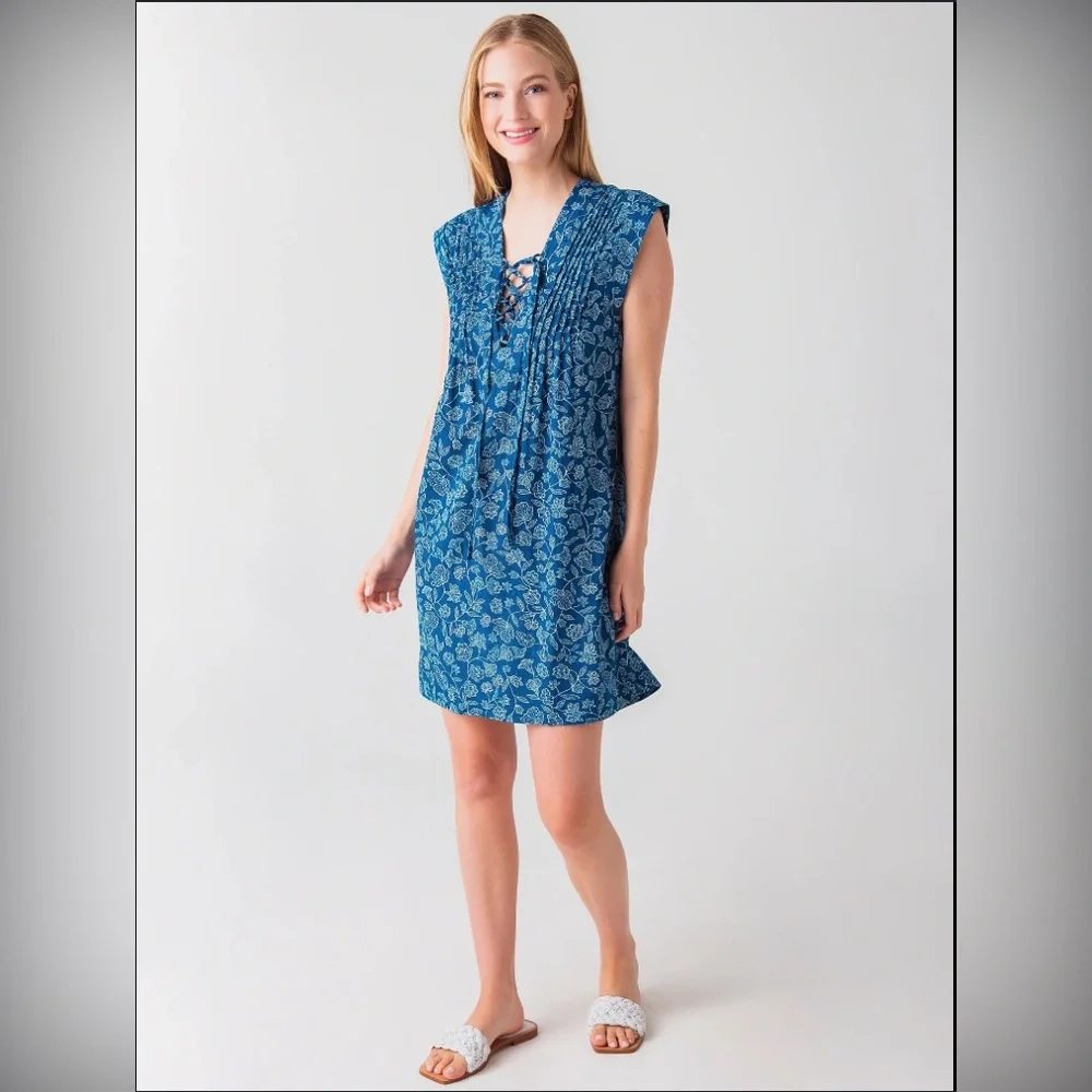 Faherty x B. Yellowtail Cameo Cove Dress Sz L - Picture 1 of 8